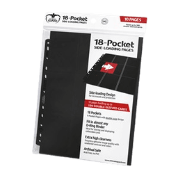 10 Ultimate Guard 18-Pocket Side-Loading Pages (Black)