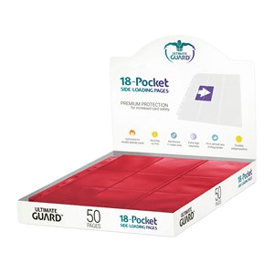 50 Ultimate Guard 18-Pocket Side-Loading Pages (Red)