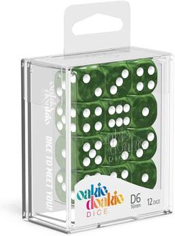 Oakie Doakie Dice D6 Marble-Green 36