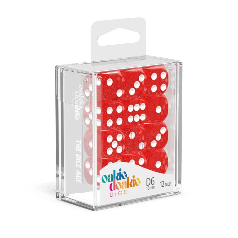 Oakie Doakie Dice D6 Speckled-Red 12