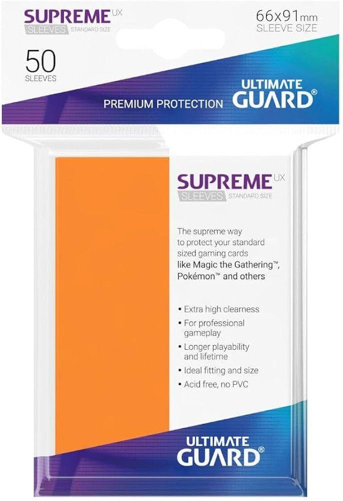 50 Ultimate Guard Supreme UX Sleeves (Orange)