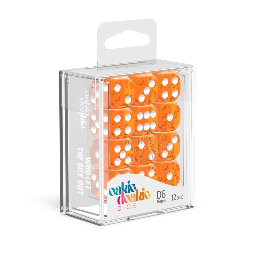 Oakie Doakie Dice D6 Translucent-Orange 12