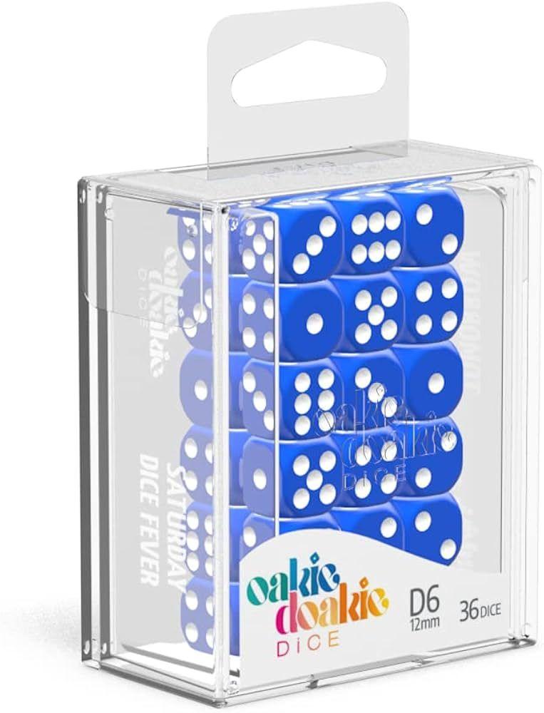 Oakie Doakie Dice D6 Solid-Blue 36