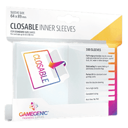 100 Gamegenic Closable Inner Sleeves