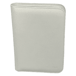 Ultra-Pro Vivid 4-Pocket Zippered PRO-Binder (White)