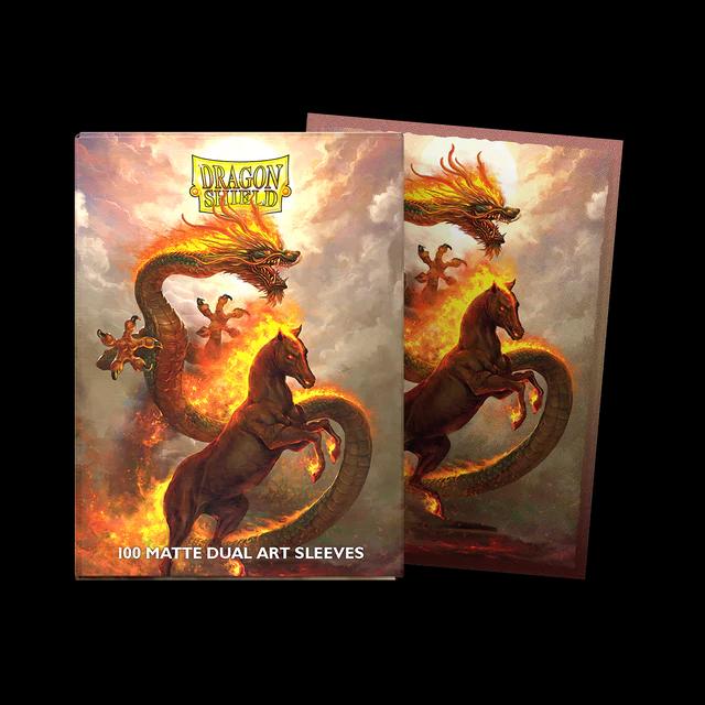 100 Dragon Shield Sleeves - Matte Fire Horse 2026