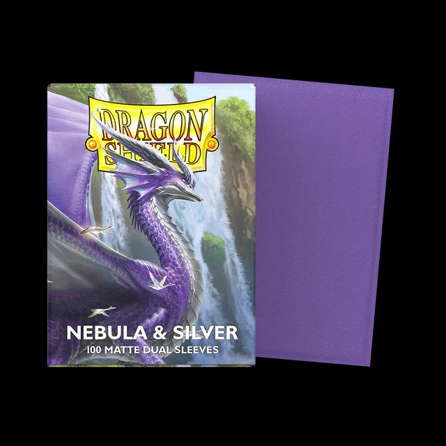 100 Dragon Shield Sleeves - Matte Dual Nebula & Silver