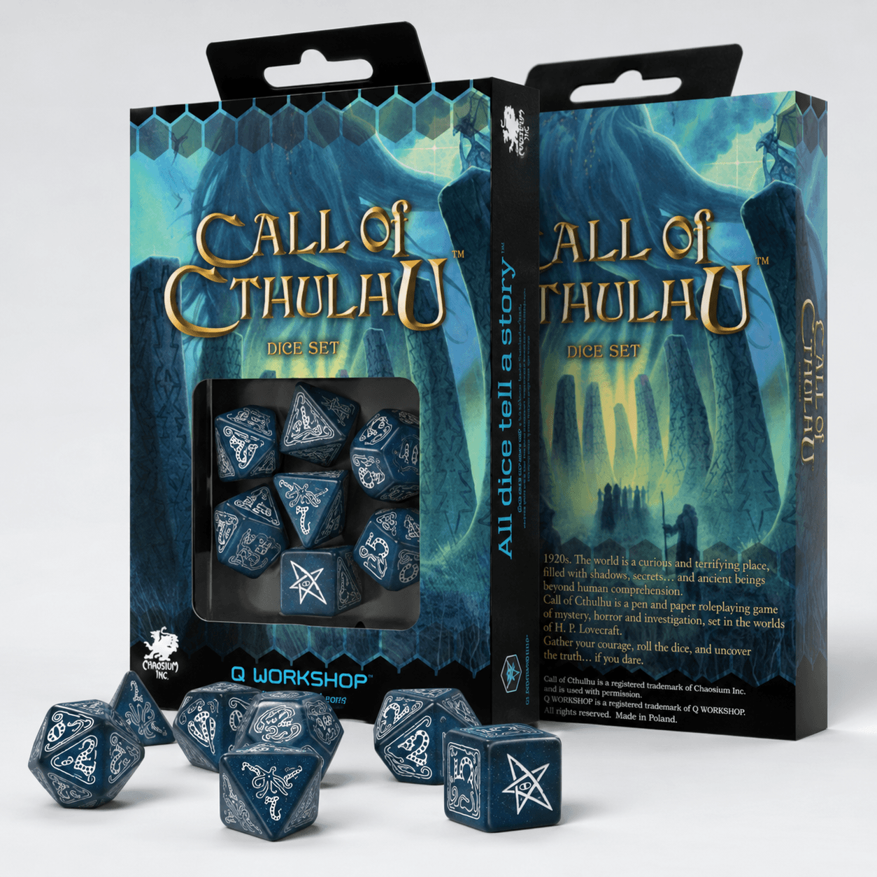 Call of Cthulhu Dice Set Abyssal & White