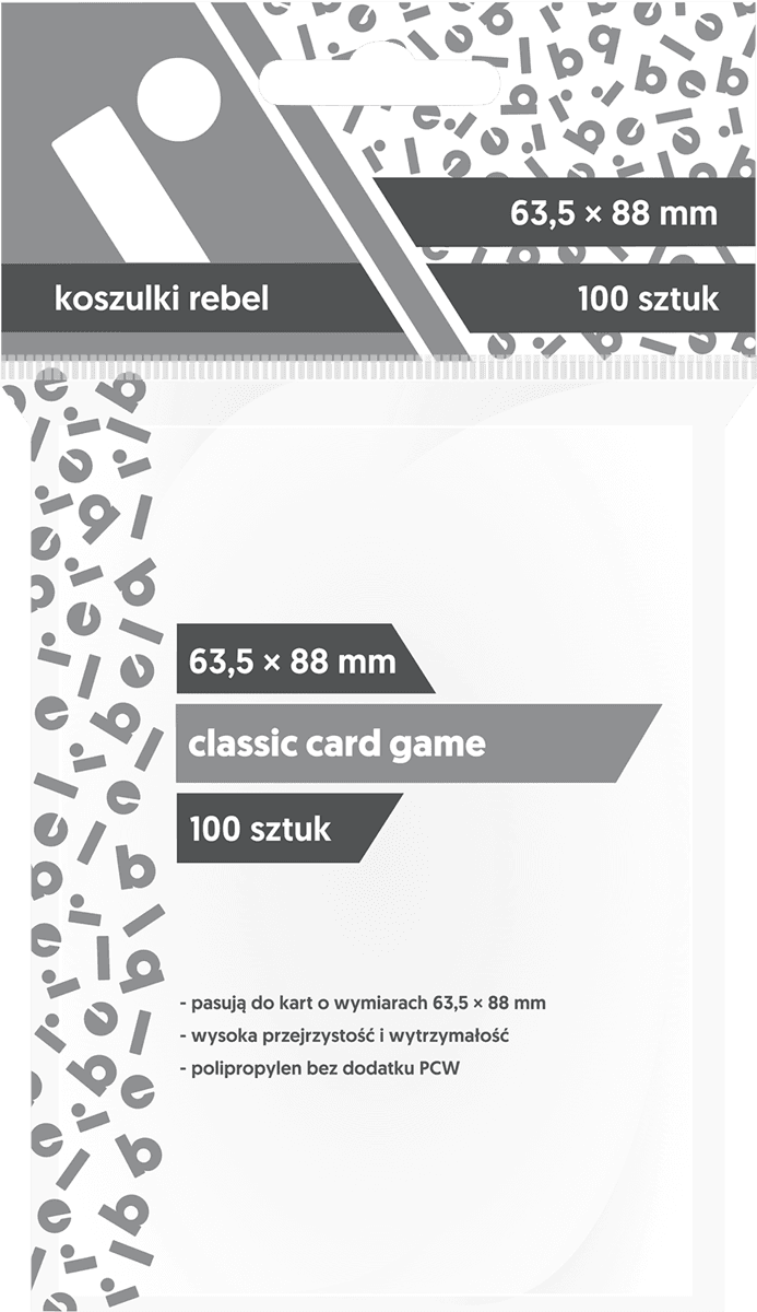 Koszulki na karty Rebel (63,5x88 mm) "Classic Card Game", 100 sztuk