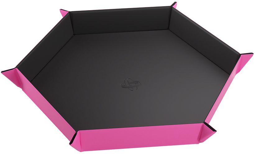 Gamegenic: Magnetic Dice Tray - Hexagonal - Black/Pink