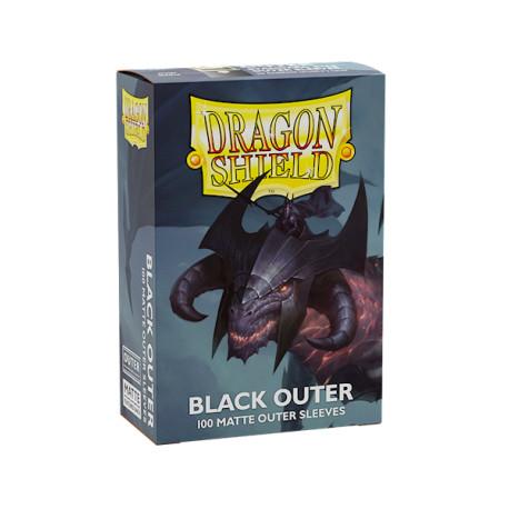 100 Dragon Shield Outer Sleeves (Black Matte)
