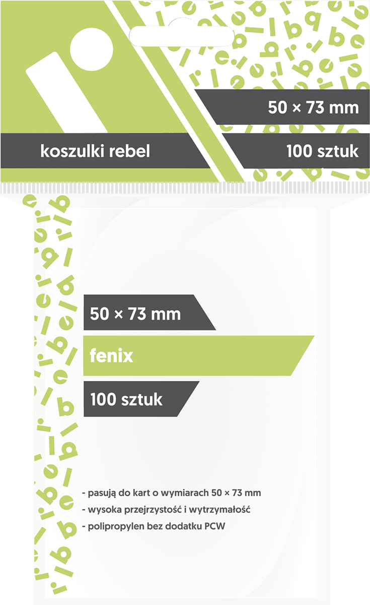 Koszulki na karty Rebel (50x73 mm) "Fenix", 100 sztuk