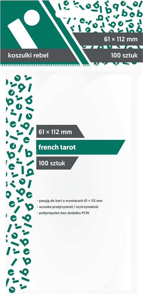 Koszulki na karty Rebel (61x112 mm) "French Tarot", 100 sztuk