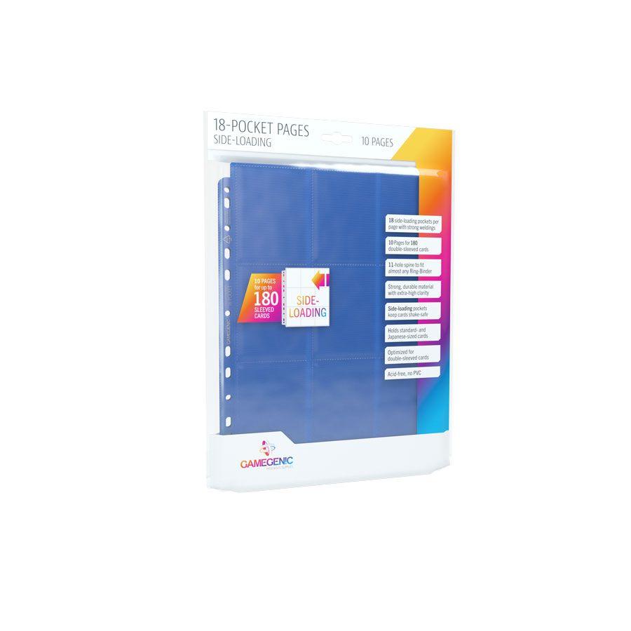 10 Gamegenic 18-Pocket Side-Loading Pages (Blue)