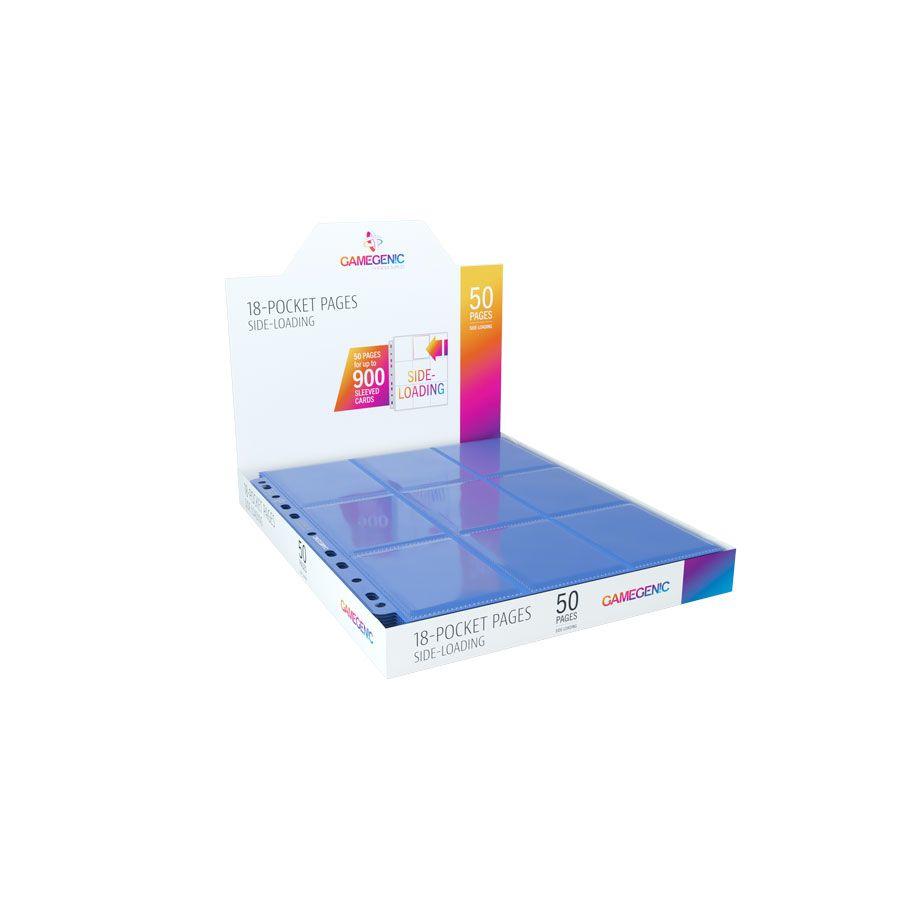 50 Gamegenic 18-Pocket Side-Loading Pages (Blue)