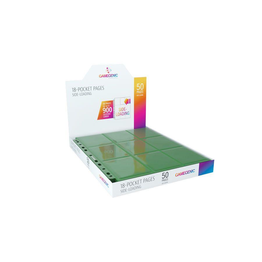 50 Gamegenic 18-Pocket Side-Loading Pages (Green)