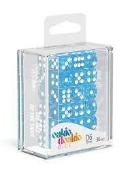Oakie Doakie Dice D6 Speckled-Light Blue 36