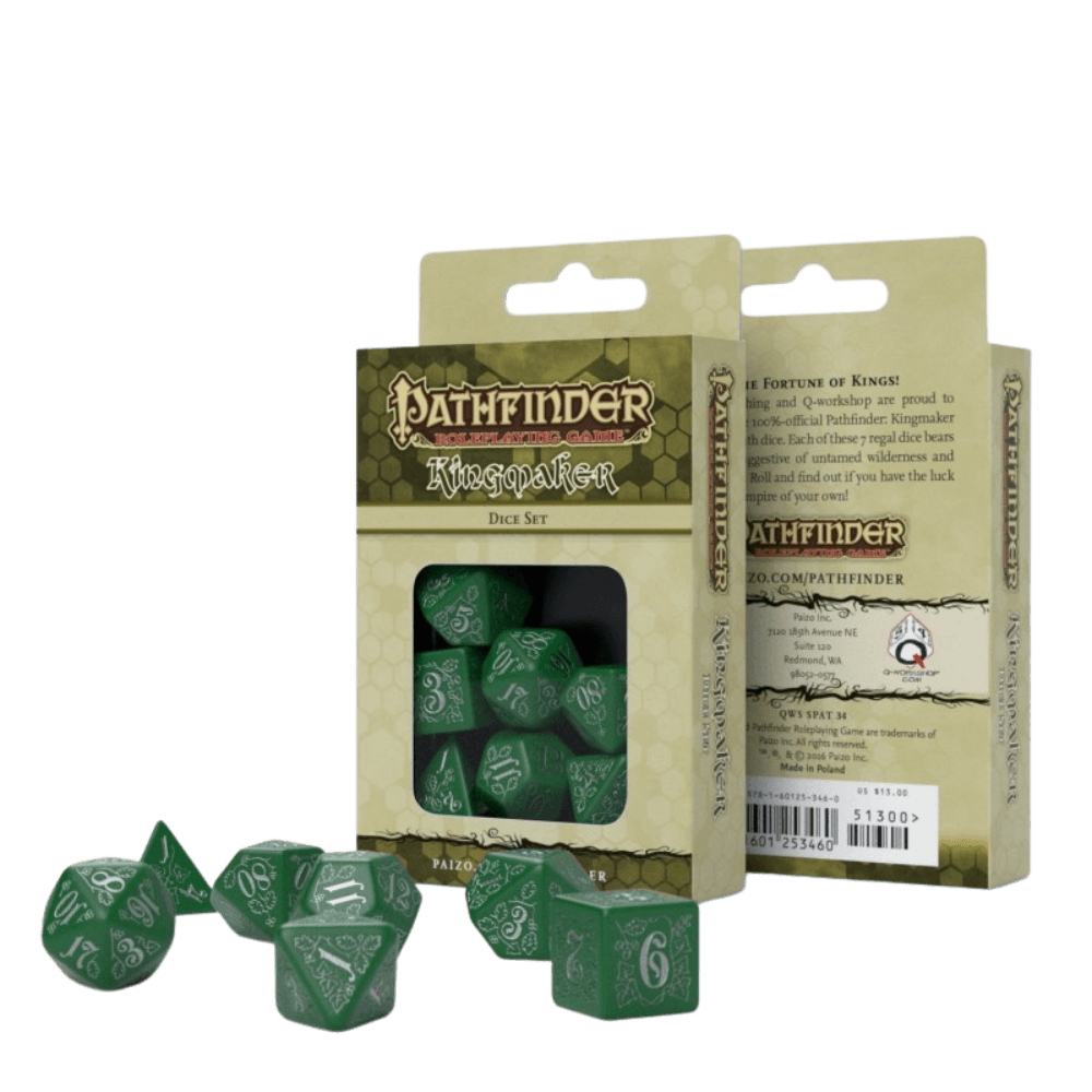 Komplet Kości - Pathfinder: Kingmaker - Zielono-srebrne