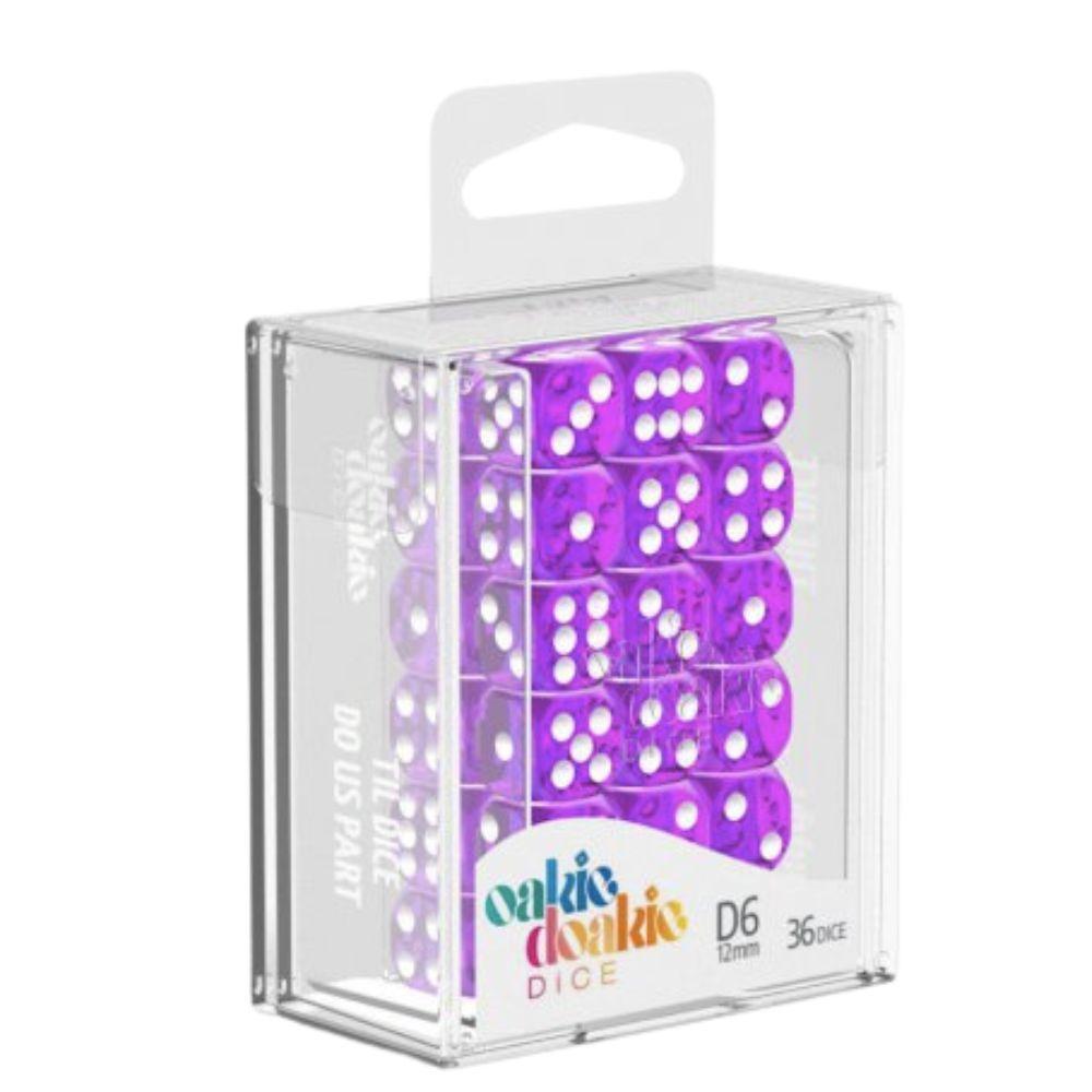 Oakie Doakie Dice D6 Translucent-Purple 36