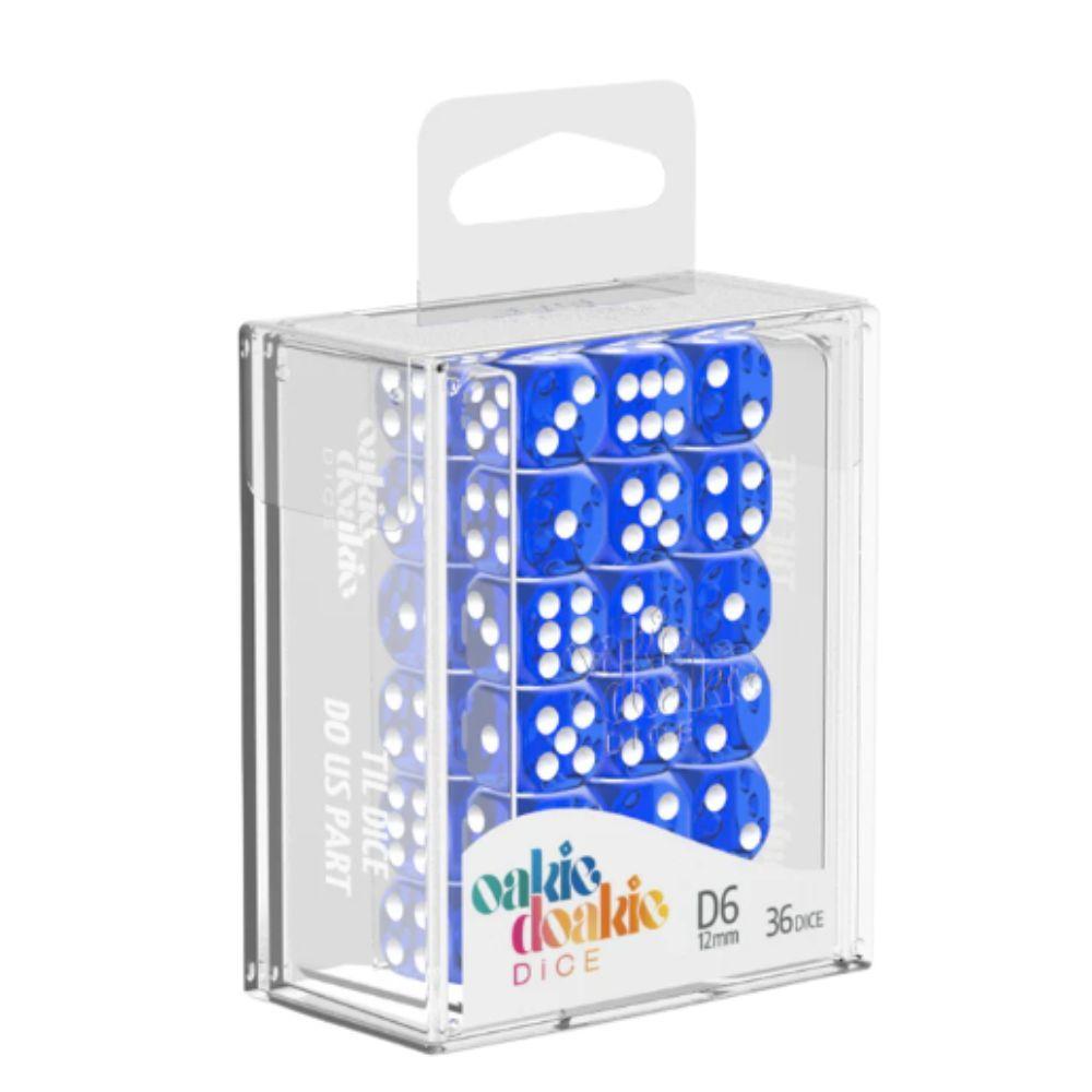Oakie Doakie Dice D6 Translucent-Blue 36