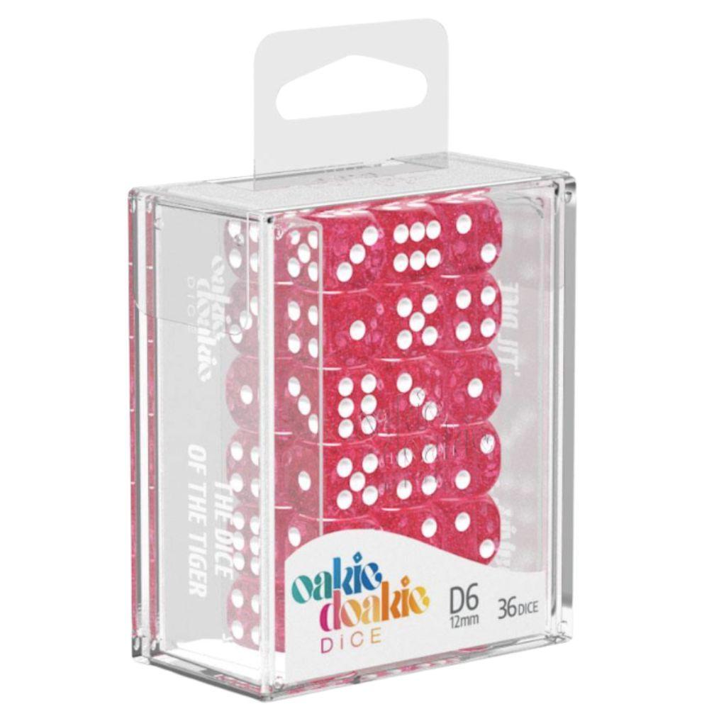 Oakie Doakie Dice D6 Speckled-Pink 36