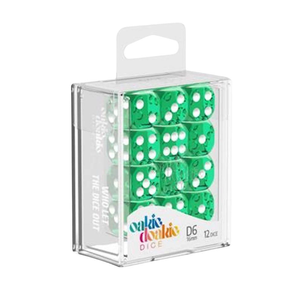Oakie Doakie Dice D6 Translucent-Green 12