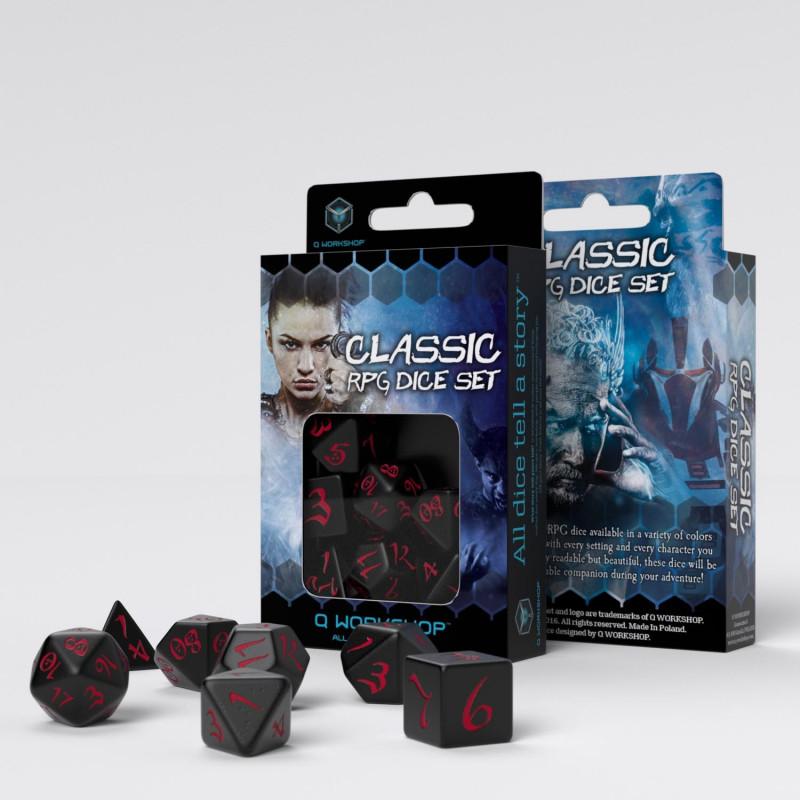 Classic RPG Dice Set Black & Red