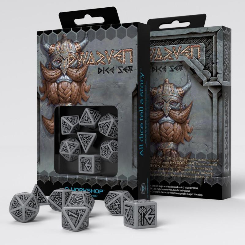 Dwarven Dice Set Gray & Black