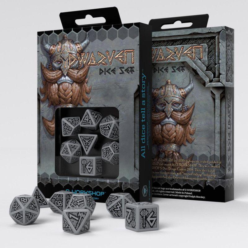 Dwarven Dice Set Gray & Black