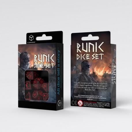 Runic Dice Set Black & Red