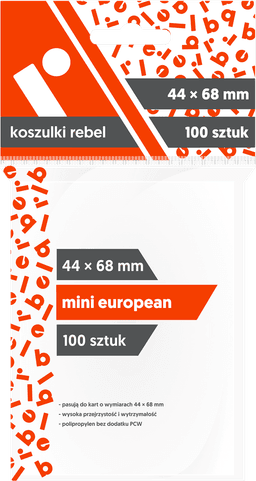 Koszulki na karty Rebel (44x68 mm) "Mini European", 100 sztuk