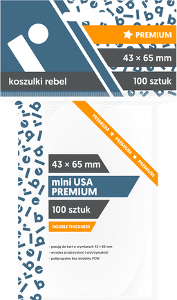 Koszulki na karty Rebel (43x65 mm) "Mini USA Premium", 100 sztuk