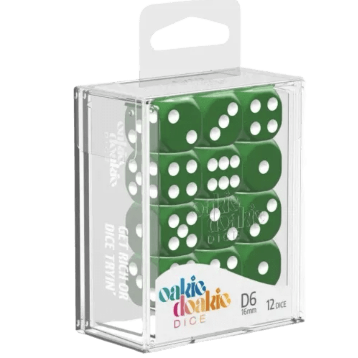 Oakie Doakie Dice D6 Solid-Green 12