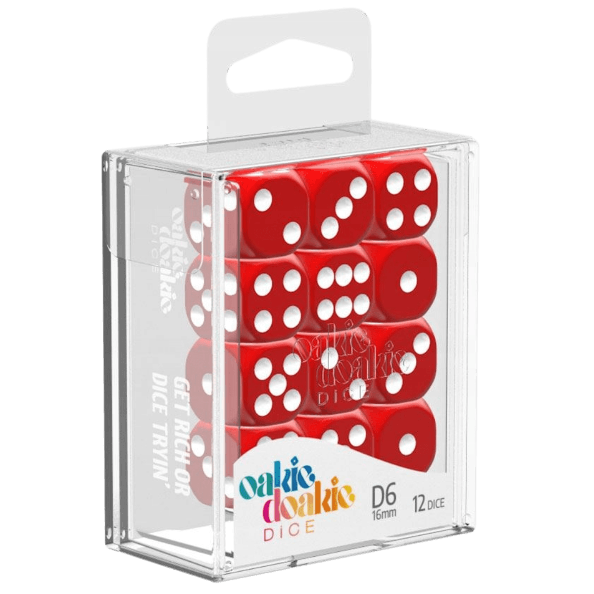 Oakie Doakie Dice D6 Solid-Red 12