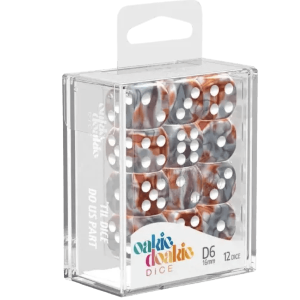 Oakie Doakie Dice D6 Gemidice-Silver-Rust 12