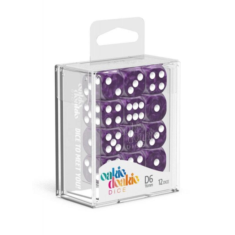 Oakie Doakie Dice D6 Marble-Purple 12
