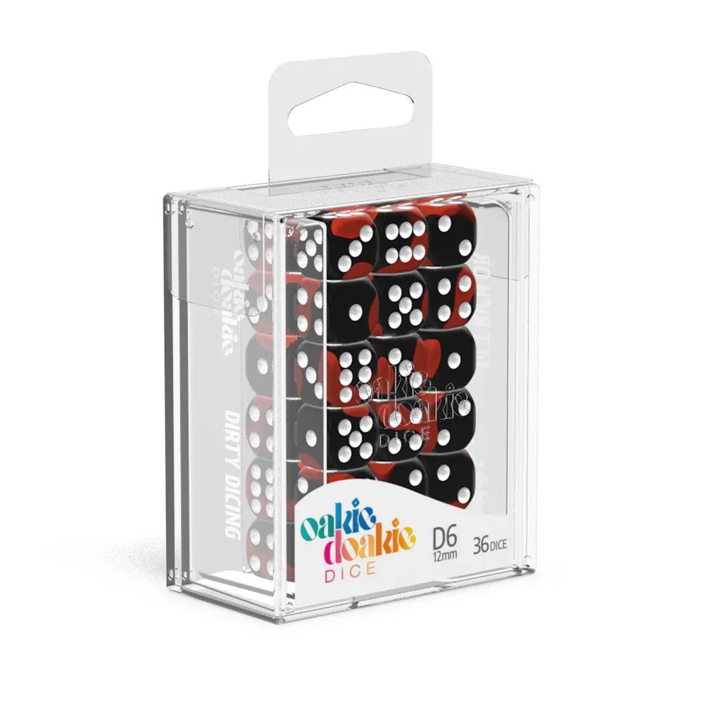 Oakie Doakie Dice D6 Glow in the Dark-Lava 36