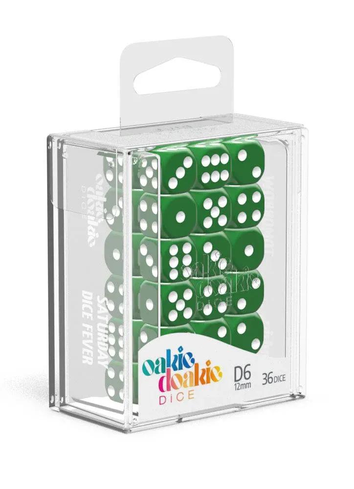Oakie Doakie Dice D6 Solid-Green 36