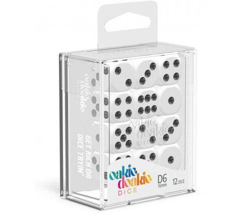 Oakie Doakie Dice D6 Solid-White 12