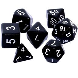 Komplet kości REBEL RPG - Matowe - Czarne