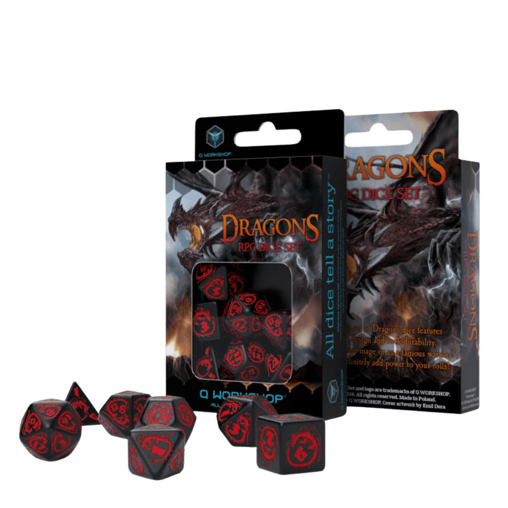 Komplet Kości Dragons: Onyx