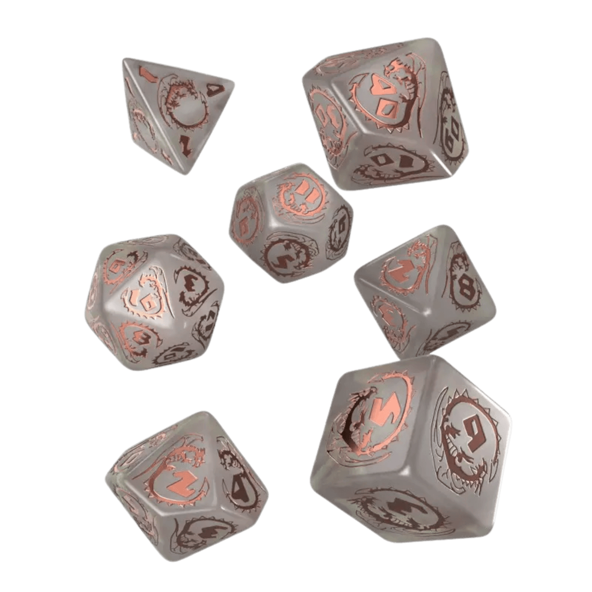 Komplet kości: Dragons Dice Set - Quartz
