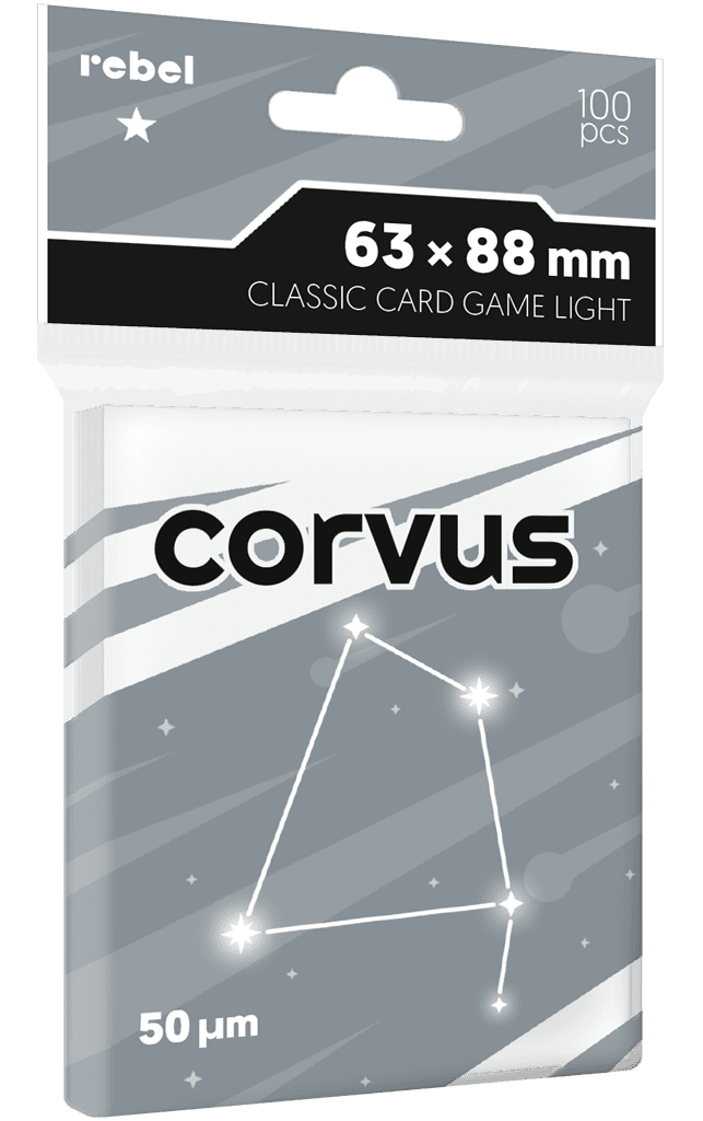 Koszulki na karty Rebel (63x88 mm) Corvus Light, 100 sztuk