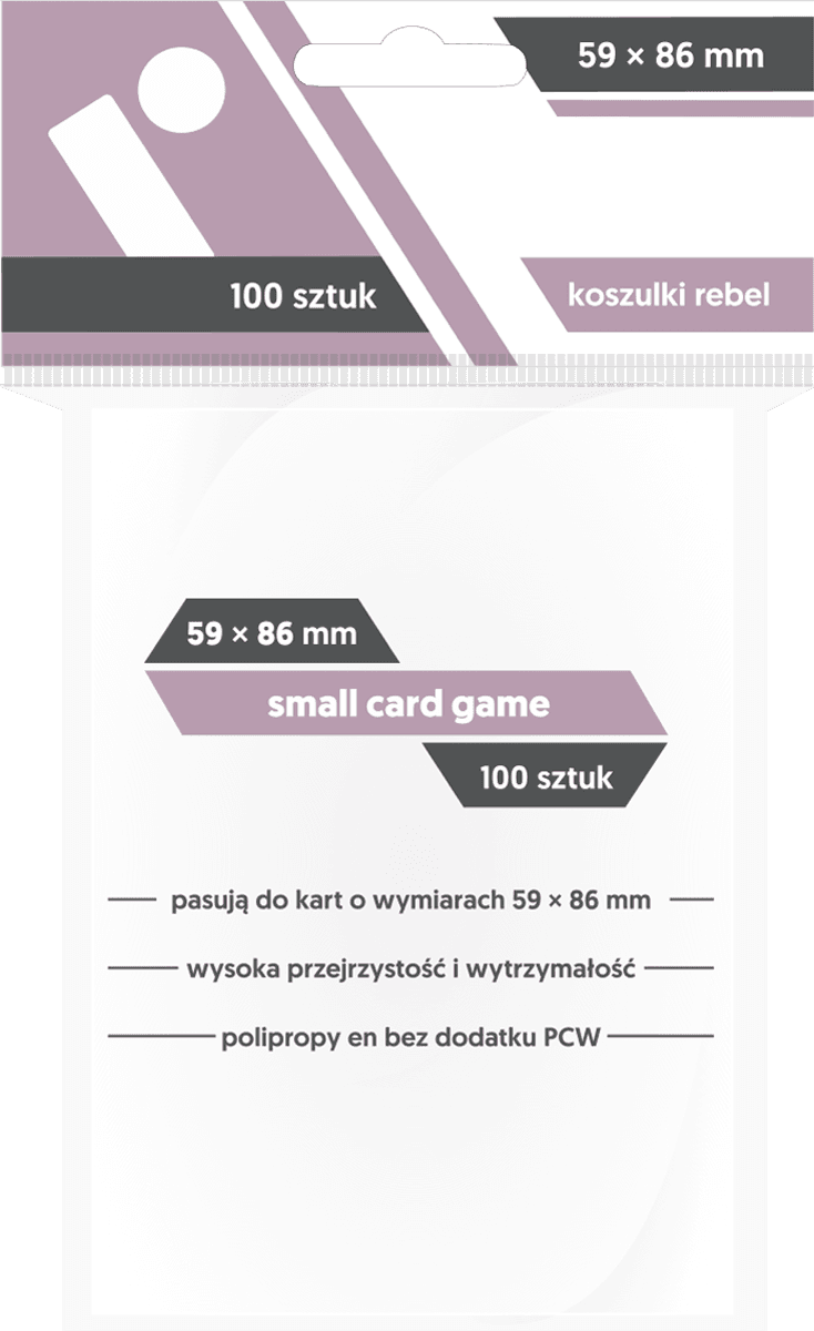 Koszulki na karty Rebel (59x86 mm) "Small Card Game" 100 sztuk