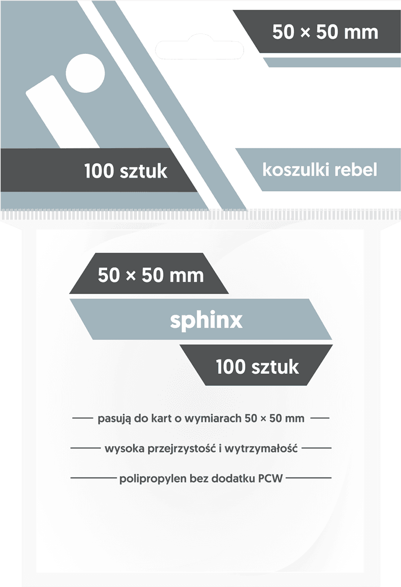 Koszulki na karty Rebel (50x50 mm) "Sphinx", 100 sztuk