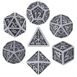 Kości RPG: Krasnoludzkie - Szaro-czarny