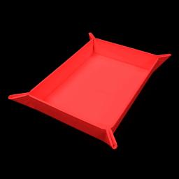 Vivid Magnetic Foldable Dice Tray - Red