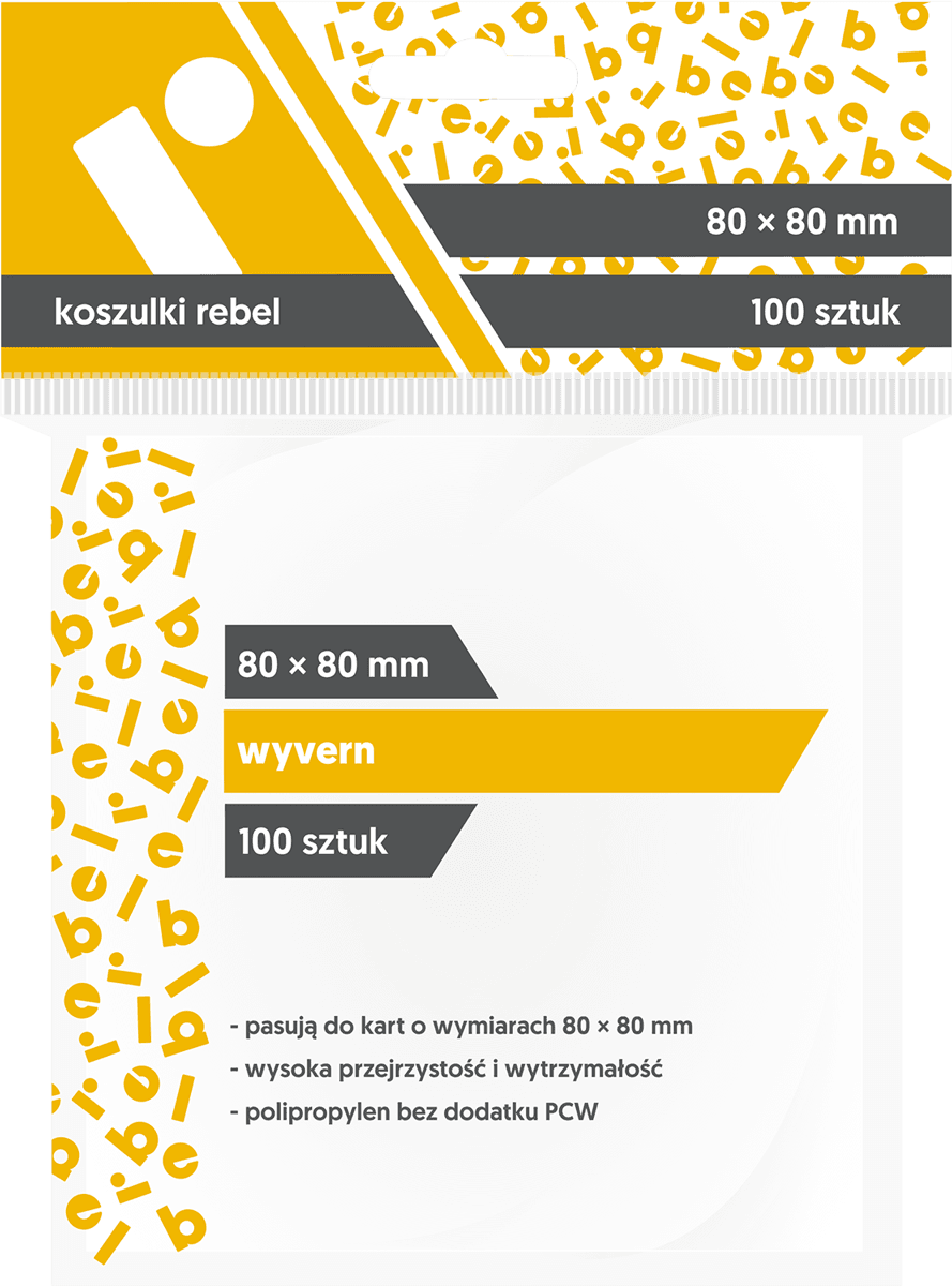 Koszulki na karty Rebel (80x80 mm) "Wyvern", 100 sztuk