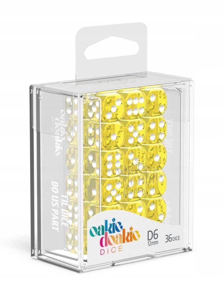 Oakie Doakie Dice D6 Translucent-Yellow 36