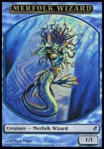 Merfolk Wizard Token (Blue 1/1)